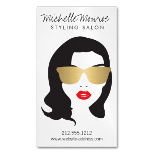 Hair Salon, Stylist, Beauty Girl Visitkortmagnet