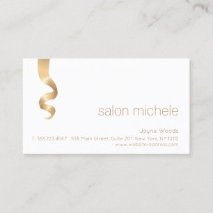 Hair Salon Stylist, enkel Guld Hair Curl Visitkort