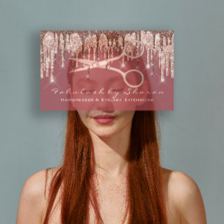 Hair Salon Stylist Hairdresser Scissors Ro Drip Visitkort