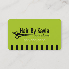Hair Salon Stylist med Möte Grönt Tidsbeställning Kort