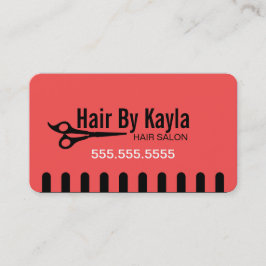 Hair Salon Stylist med Möte koral Tidsbeställning Kort