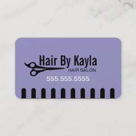Hair Salon Stylist med Möte Lavender Tidsbeställning Kort