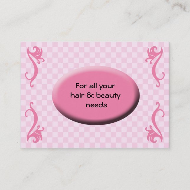 Hair Salon-visitkort Tidsbeställning Kort (Framsida)