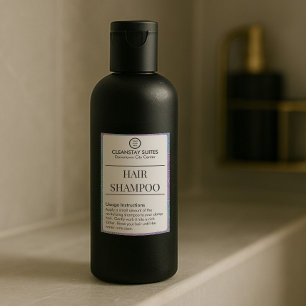 Hair Shampoo Watersecure Amenties Container Label Mat Etikett