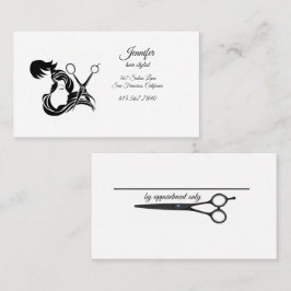 Hair Silhouettes & Sissors Hairstylist Business Visitkort