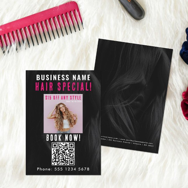 Hair Speciell Beauty Hair Nail Salon Hairdresser Visitkort (Hair Special Beauty Hair Nail Salon Hairdresser Business Card)