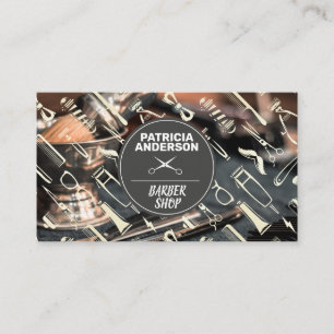 Hair Station Salon Barber Verktyg Visitkort