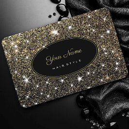 Hair Stil Artist Luminous Guld Glitter Elegant Visitkort