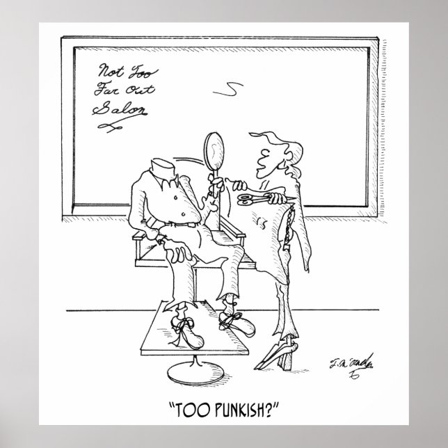 Hair Stil Tecknad 1465 Poster (Framsidan)