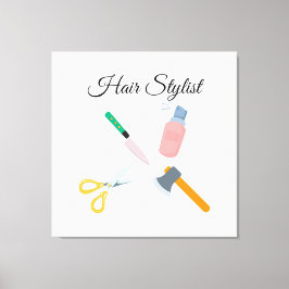 Hair-stilist Canvastryck
