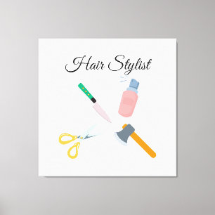 Hair-stilist Canvastryck