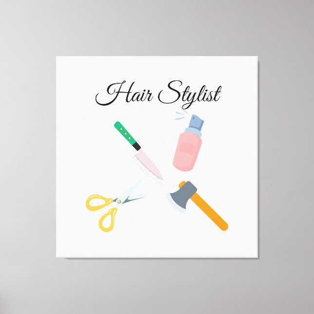 Hair-stilist Canvastryck (Framsida)