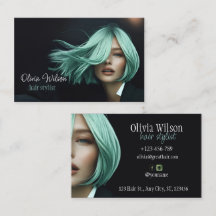 Hair Stlist modern Salon Affärskort