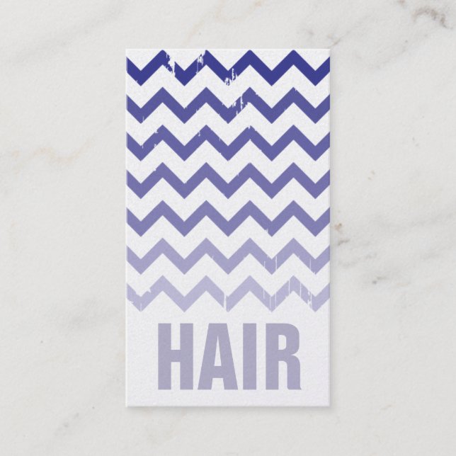 Hair Stylist, Affärskort - krackat Indigo Ombre Visitkort (Framsida)