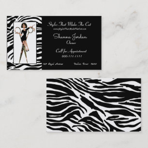 "Hair Stylist African American Diva" Visitkort