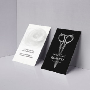 Hair Stylist Antique Scissor & Ro Beauty Salon Visitkort