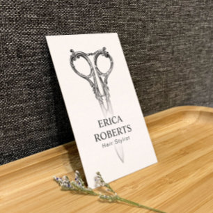 Hair Stylist Antique Scissor & Ro Beauty Salon Visitkort