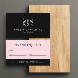 Hair Stylist Appointment Card | Stylists Booking Tidsbeställning Kort