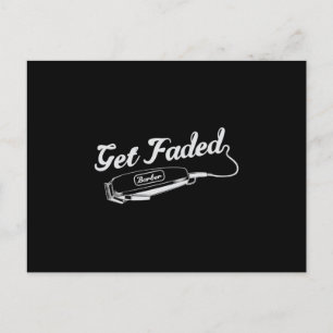 Hair Stylist Barber Get Faded Hairdresser Gift Vykort