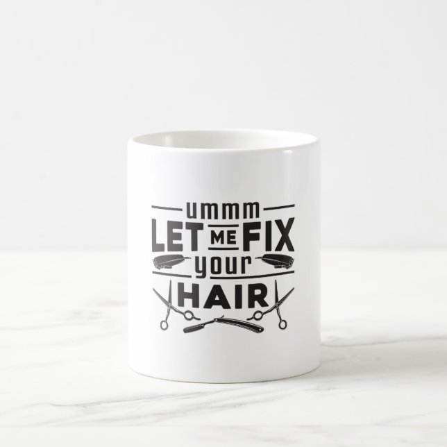 Hair Stylist Barber Scissors Hairdresser Gift Idea Kaffemugg (Center)