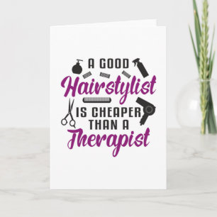 Hair Stylist Barber Scissors Therapy Gift Idea Kort