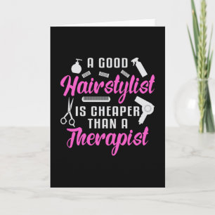 Hair Stylist Barber Scissors Therapy Hair Gift Kort
