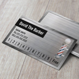 Hair Stylist Barber Shop Professionell Metall - ra Lojalitetskort