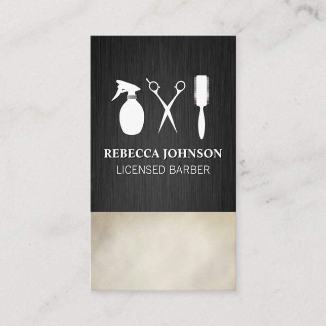 Hair Stylist Barber Verktyg | SNYGGT Visitkort (Framsida)