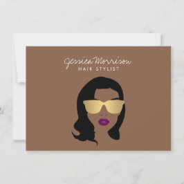 Hair Stylist Beauty Girl Brown Gift Certificate