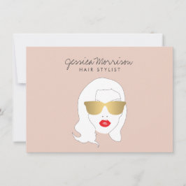 Hair Stylist Beauty Girl on Peach Gift Certificate