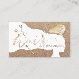 Hair Stylist Beauty Girl Rustic Salon Appointments Tidsbeställning Kort