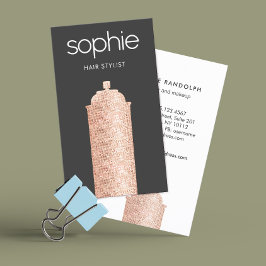 Hair Stylist Black Salon Ro Guld Hair Spray Visitkort