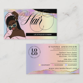 Hair Stylist, Braids, Locs, Salon, Anpassningsbar  Visitkort