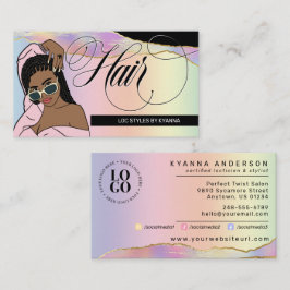 Hair Stylist, Braids, Locs, Salon, Anpassningsbar  Visitkort