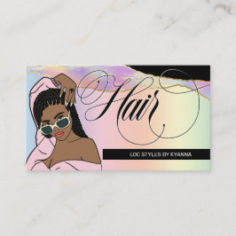 Hair Stylist, Braids, Locs, Salon, Anpassningsbar  Visitkort