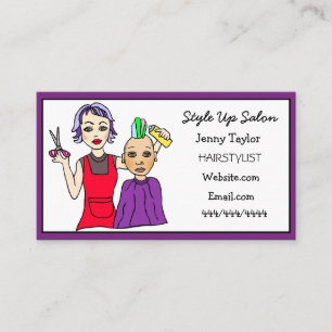 Hair Stylist Business Namn Beauty Salon Business Visitkort