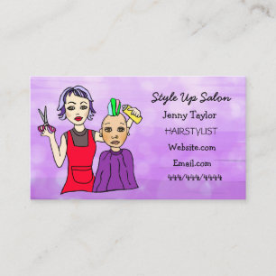 Hair Stylist Business Namn Beauty Salon Visitkort