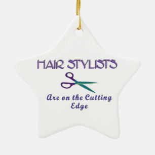 Hair Stylist Cending Kant Julgransprydnad Keramik