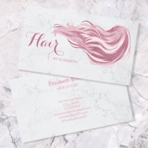 Hair Stylist Chic Rosa Glitter Marble Beauty Salon