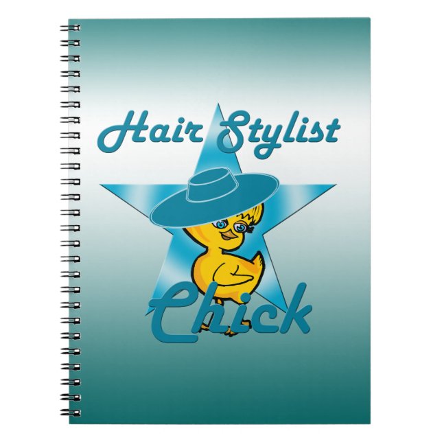 Hair Stylist-Chick #7 Anteckningsbok Med Spiral (Framsidan)