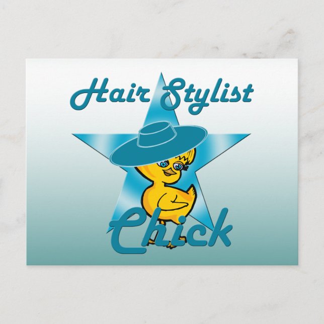Hair Stylist-Chick #7 Vykort (Framsida)