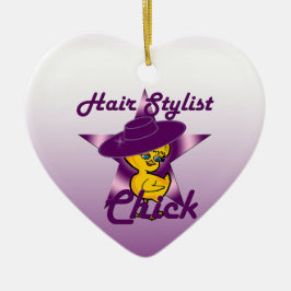 Hair Stylist-Chick #9 Julgransprydnad Keramik