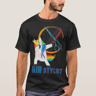 Hair Stylist - Colorful Unicorn Hairstylist Gift T Shirt