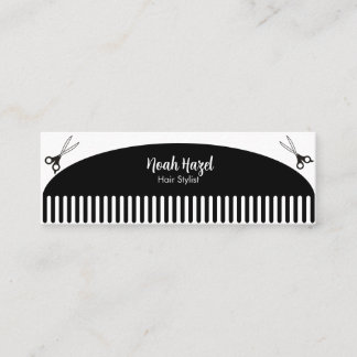 Hair stylist comb hair salon mini Business Card Visitkort