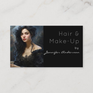 Hair Stylist Cosmetolog Makup Vintage Woman Visitkort