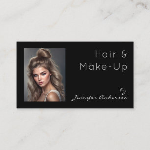 Hair Stylist Cosmetolog Makup Woman Photo Visitkort