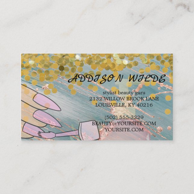  Hair Stylist Cute Scissor Minimalist  Visitkort (Baksida)