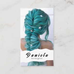 Hair Stylist Cute Sissor Minimalist  Rosa Visitkort
