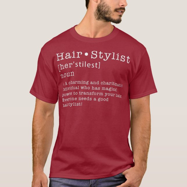 Hair Stylist Definition - Hairdresser Gift - T Shirt (Framsida)