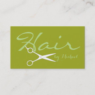 Hair Stylist-Elegant Citron Background #2 Visitkort